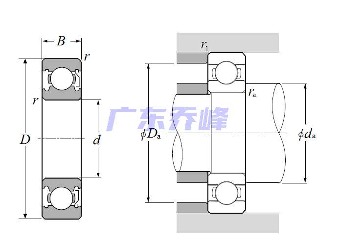 NTN 62/28Z轴承图纸