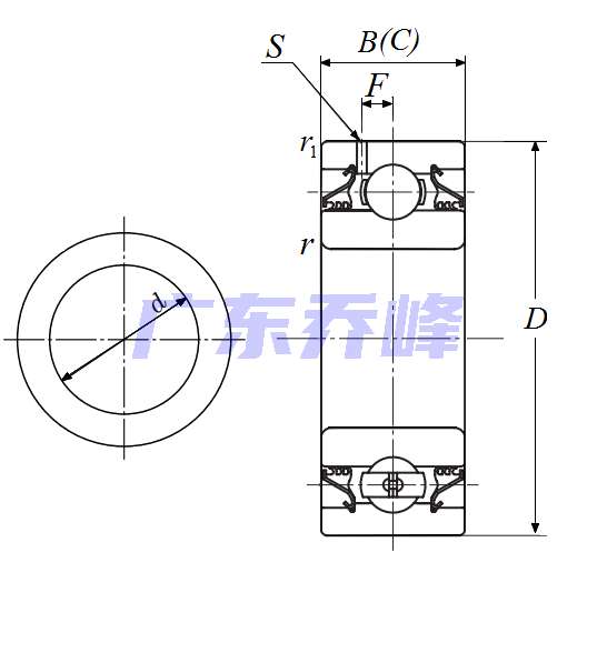 NTN DC214TTR2轴承图纸