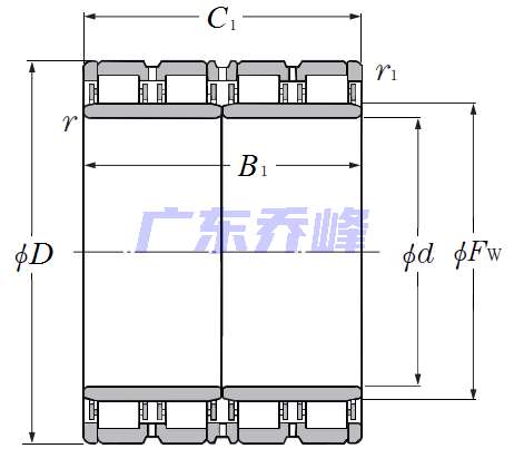 NTN E-4R6406轴承图纸
