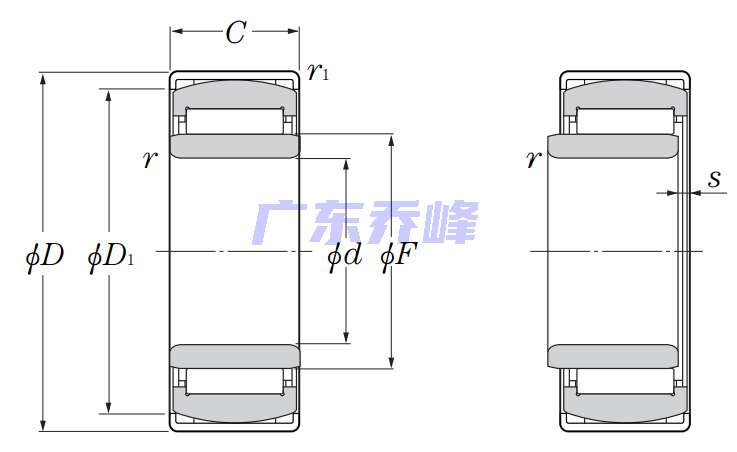 NTN PNA30/52R轴承图纸