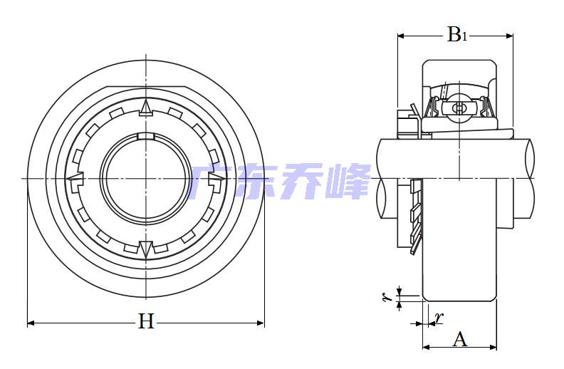 NTN UKC316D1 (when used with HA2316)轴承图纸