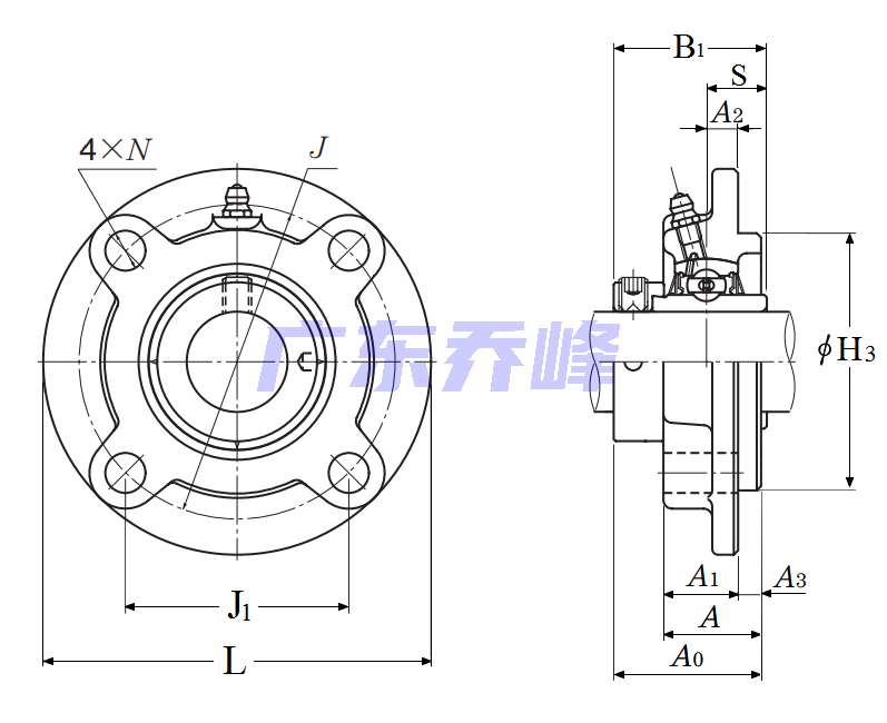 NTN UELFC210-114D1轴承图纸