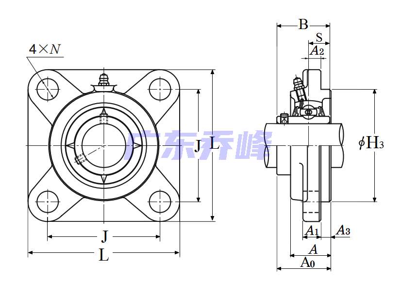 NTN UCFS305D1轴承图纸