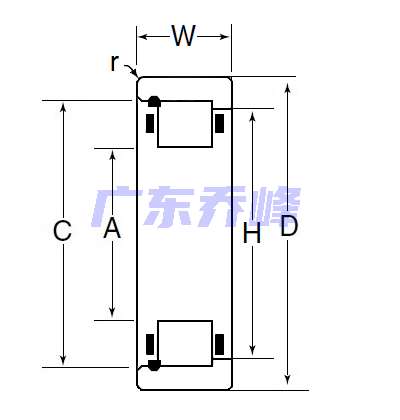 NTN M1209UL轴承图纸