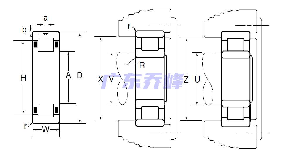 NTN M1313EHL轴承图纸