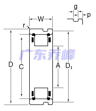 NTN M1305GTV轴承图纸