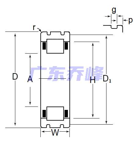 NTN M7309GEL轴承图纸