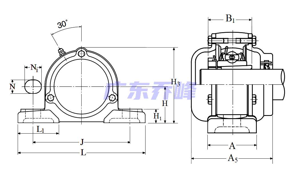 NTN CM-UKP316ED1 (when used with HE2316X)轴承图纸