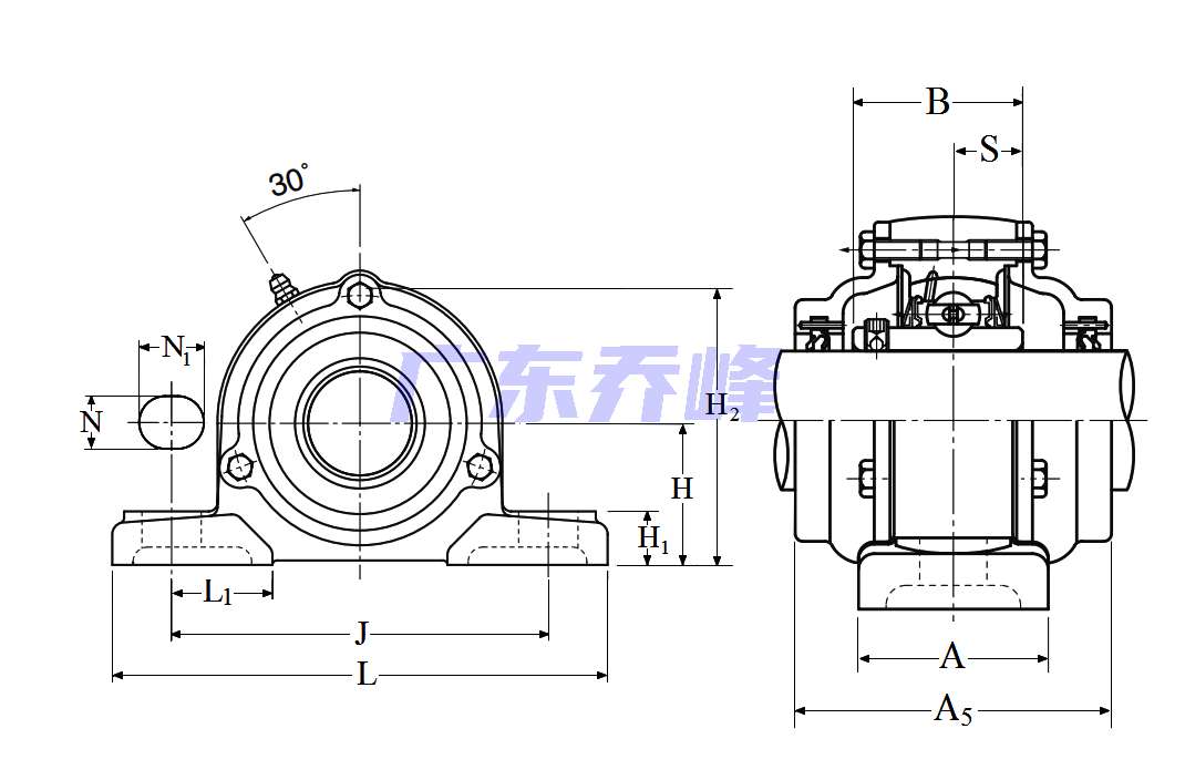 NTN C-UCP311-200D1轴承图纸