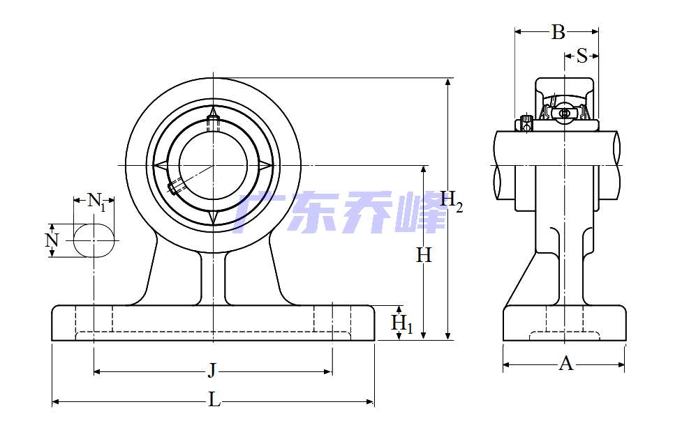 NTN UCHP204-012D1轴承图纸
