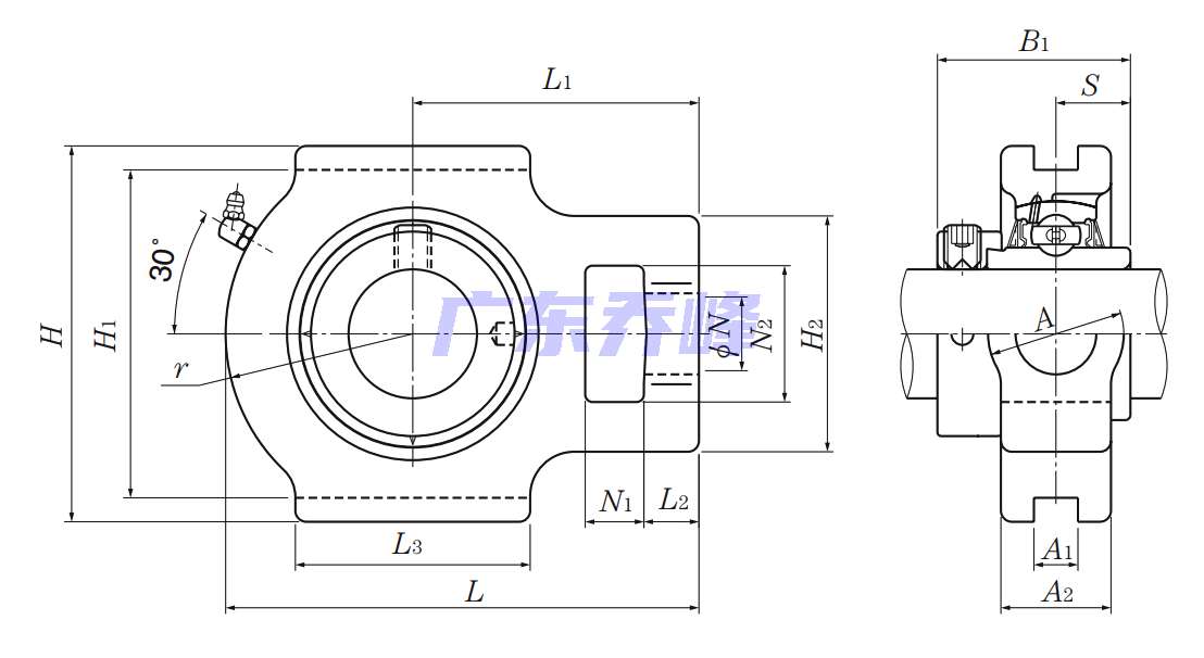 NTN UELT206-103D1轴承图纸